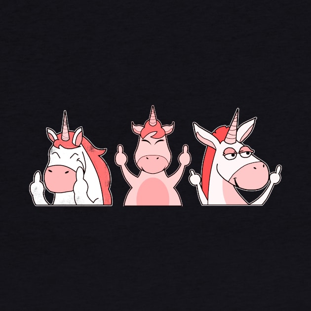 Unicorn Crew with middle fingers by Imutobi